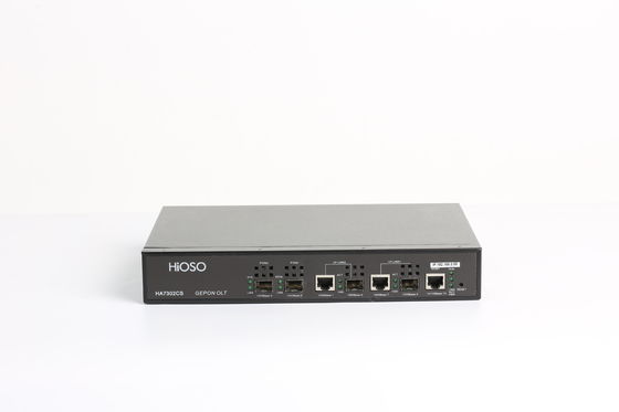HiOSO 2 Pon EPON OLT Mendukung Manajemen SNMP Ukuran Mini Kompatibel Dengan FTTX ONU