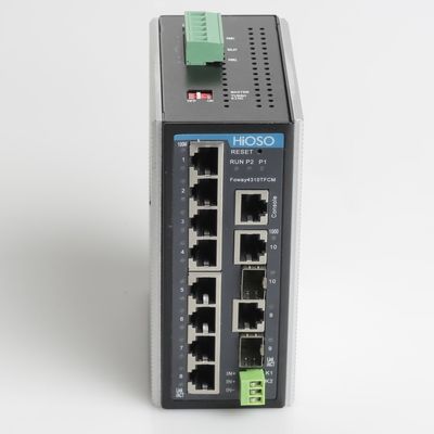 2 1000M Combo 8 10/100M RJ45 Din Rail Ethernet Switch 10 Port