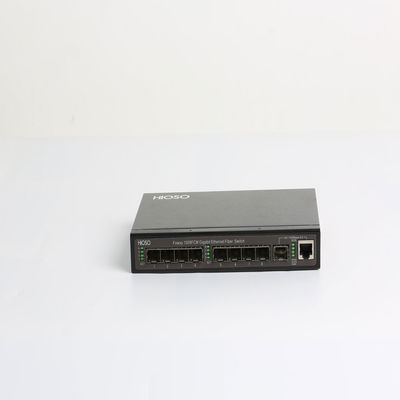 Industri 1310nm WEB SNMP Fiber Optic Switch 8 Port 8K MAC Belajar sakelar ethernet serat optik