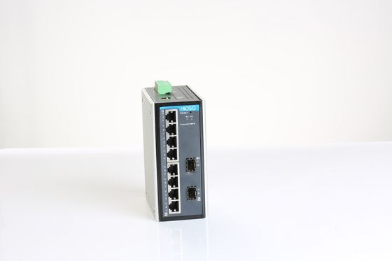 2 1000M SFP 8 10/100/1000M RJ45 Din Rail Ethernet Switch Industri