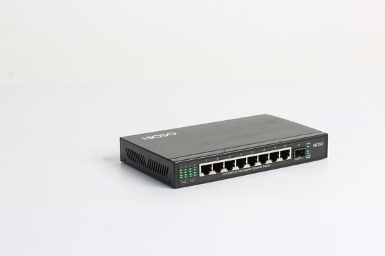 Poe Ethernet Switch Network 8 Port dengan 1 Gigabit Combo Port DC48V