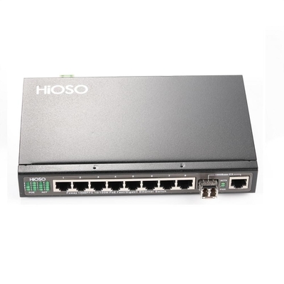 Poe Ethernet Switch Network 8 Port dengan 1 Gigabit Combo Port DC48V
