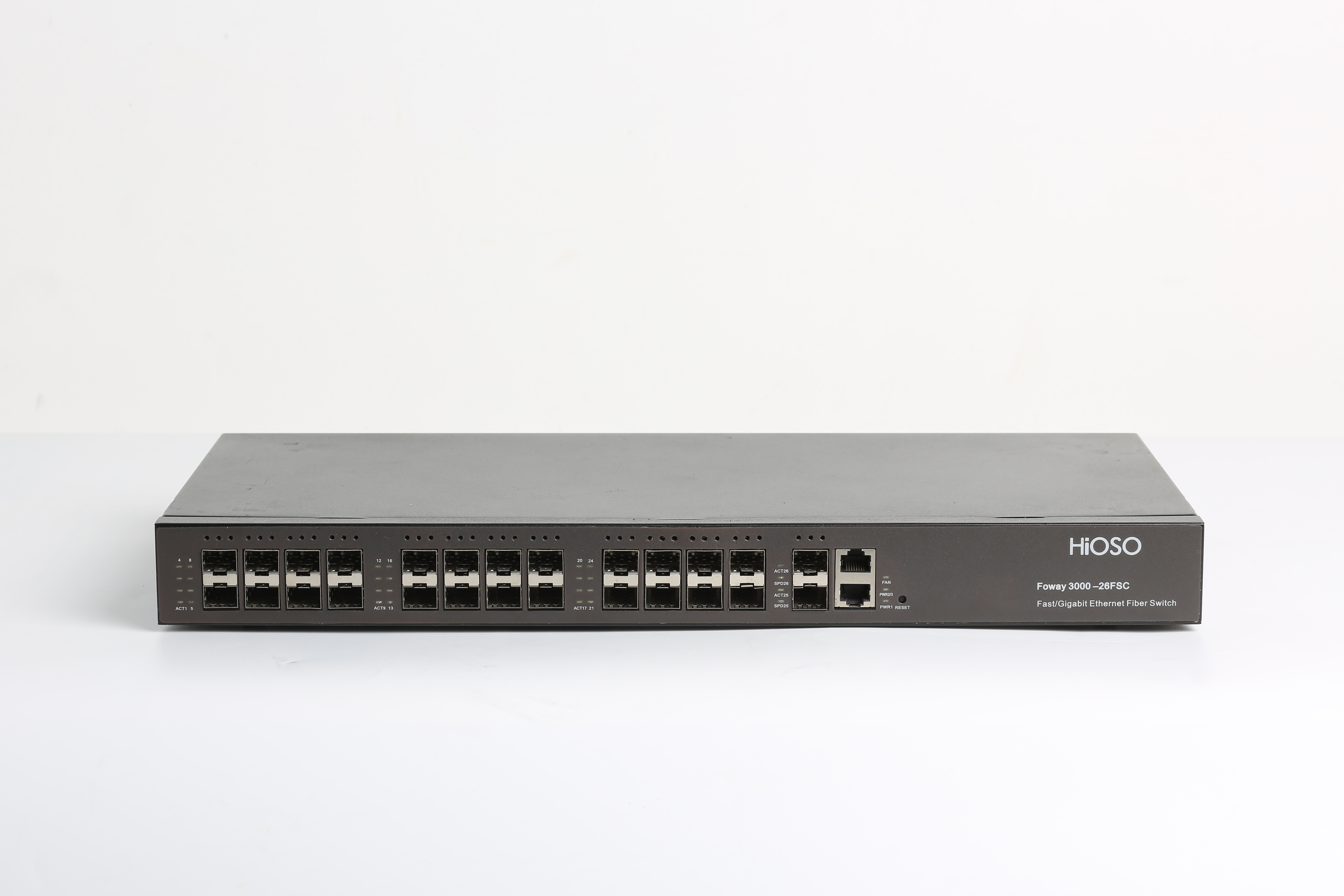 Struktur Sederhana Hitam Sertifikasi CCC Multimode Fiber Switch 28 Port ...